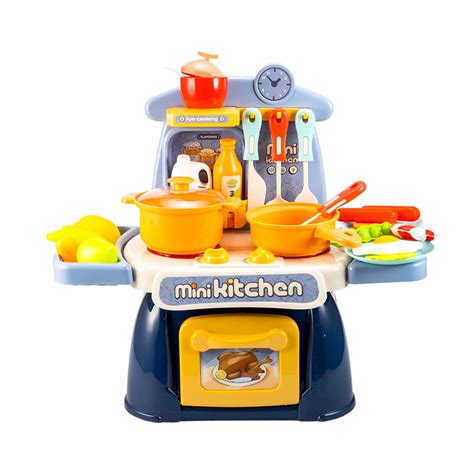 Kitchen Playset Kids Cooking Toys Children Mini Kitchen Set Realistic ...