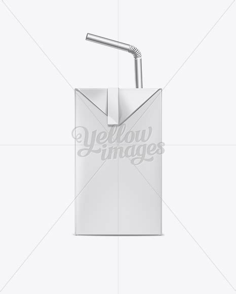 200ml Milk Carton Box With Straw Mockup Free Download Images High