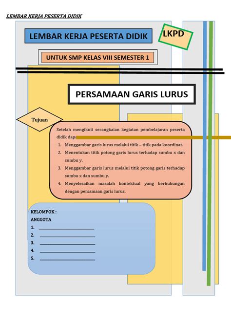 Lkpd Persamaan Garis Lurus Pdf