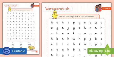 Grade Phonics Ch Wordsearch Teacher Made Twinkl