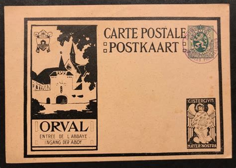 Belgium Postcard Type Orval Abbey Heraldic Lion C