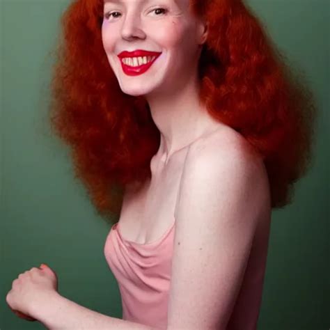 Tall Lithe Woman Soft Red Hair Fair Skin Normal Stable Diffusion