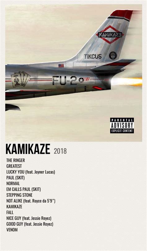 kamikaze | Eminem songs, Eminem album covers, Eminem albums