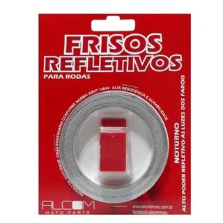 Friso De Roda Refletivo Motos E Carros Aplicador Adesivo Branco