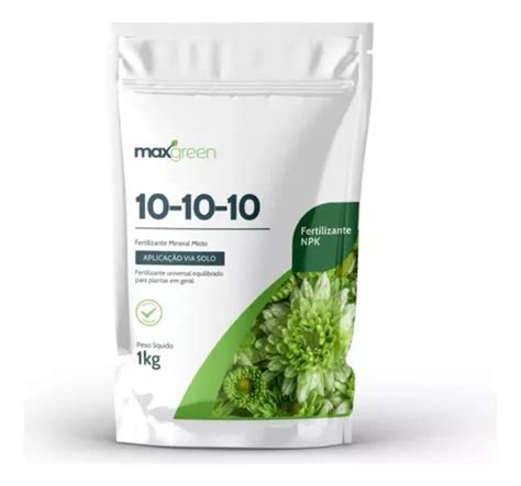 Fertilizante Forth Maxgreen 10 10 10 1 kg para jardinería MercadoLibre