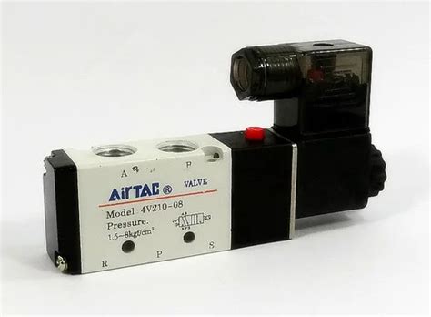 5 Way 2 Position 4V210 08 Airtac Solenoid Valve DC 24V DC12V AC220V 1 4