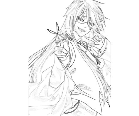 Black Butler Grell Coloring Pages Coloring Pages