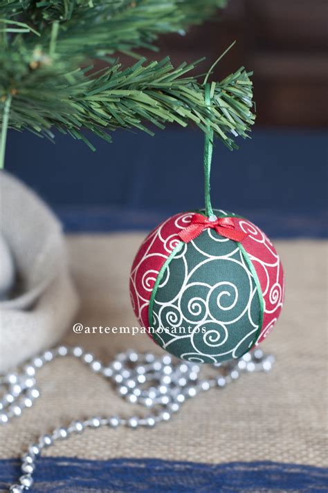 Kit Natal Bolas De Tecido Enfeite Rvore De Natal Elo