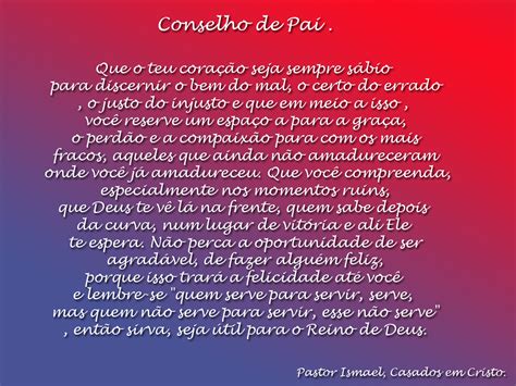 MINISTÉRIO CASADOS EM CRISTO Frases e pensamentos do Pastor Ismael