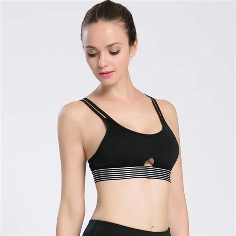 Women Yoga Shirts Padded Wirefree Shockproof Sports Bras Breathable