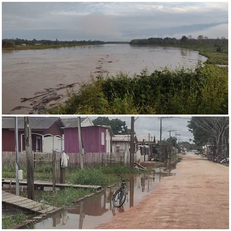 Após mais de 100 milímetros de chuva Rio Tarauacá volta a transbordar