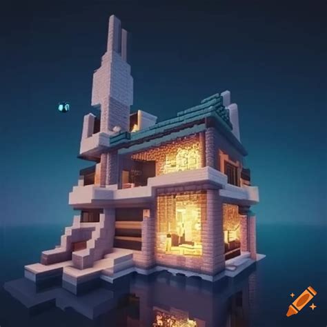 Futuristic Minecraft House Design On Craiyon