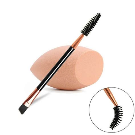 2in1 Eyebrow Brush Eyelash Comb Dual Ended Angled And Spoolie Brush Eye Mascara Eye Brow