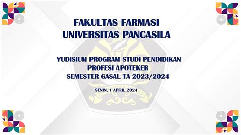 Yudisium Program Studi Pendidikan Profesi Apoteker Angkatan Ffup