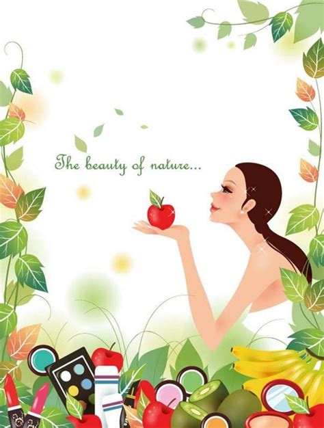 Beautiful Girl with Nature Background Vector for Free Download | FreeImages