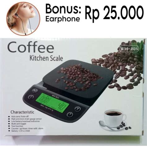 Jual V60 Drip Coffee Scale With Timer Timbangan Kopi Untuk V60 Di