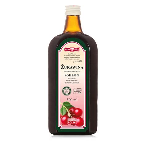 POLSKA RÓŻA Sok żurawinowy 100 bez cukru 500ml 12622928732 Allegro pl