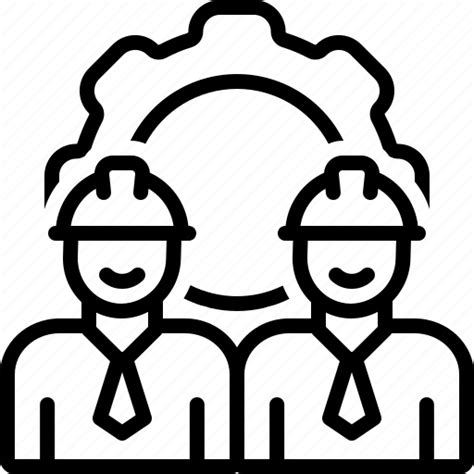 Workforce Manpower Gear Employee Worker Labor Pool Icon Download