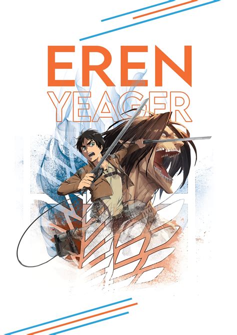 Attack On Titan Eren Yeager Poster Print Art Etsy