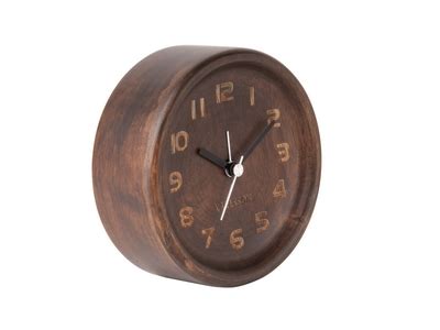 Karlsson Alarm Clock Dark Wood Intec Interiors Online Gift Shop