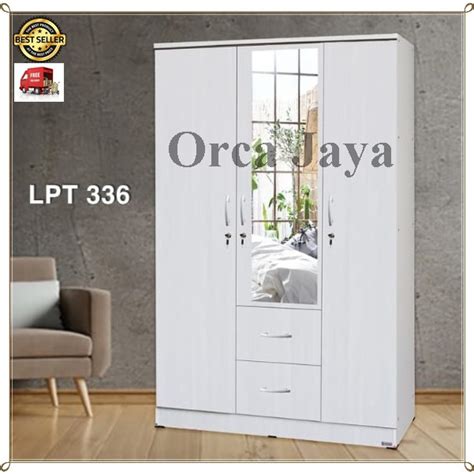 Jual Lemari Pakaian 3 Pintu Lunar LPT 336 DROP Indonesia Shopee Indonesia