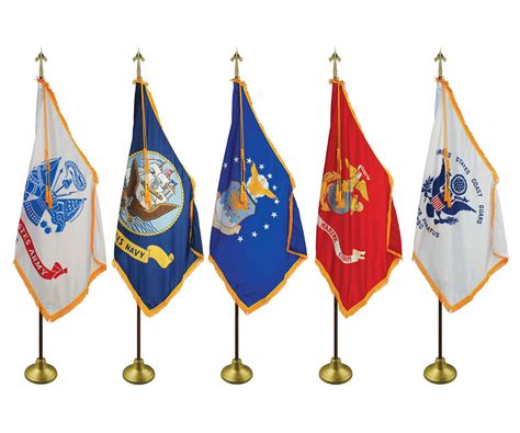 9 Deluxe Indoor Military Flag Set 4 X 6 Flag