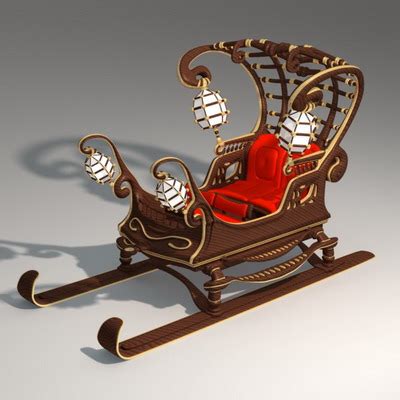 SANTA SLEIGH Free 3D Model - .c4d .3ds .obj .fbx .stl .x - Free3D