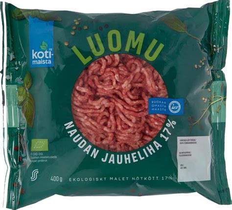 Kotimaista 400g Naudan Jauheliha 17 Luomu S Kaupat Ruoan Verkkokauppa