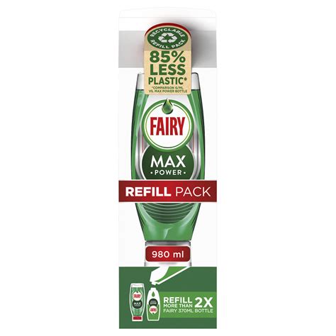 Fairy Max Power Original Washing Up Liquid Refill Carton 980ml Wilko