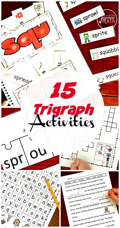 Trigraphs Hands On Trigraph Activities Consonant Clusters