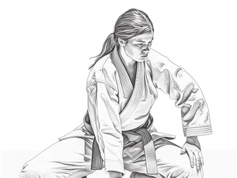 Jiu Jitsu Themed Coloring Sheet Coloring Page