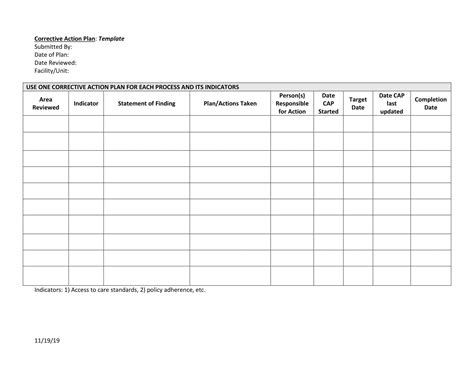 Free Printable Corrective Action Plan Templates [PDF, Word, Excel]