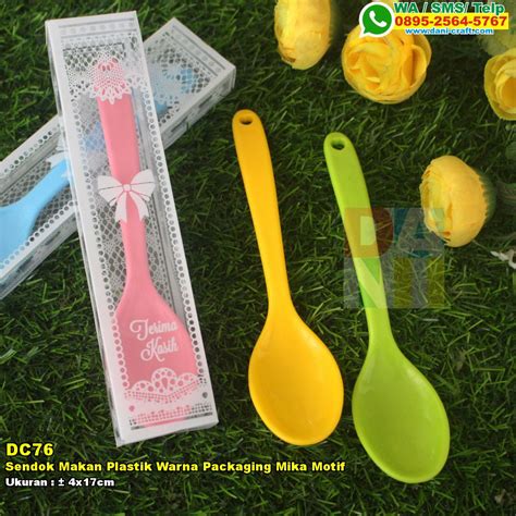 Sendok Makan Plastik Warna Packaging Mika Motif | Souvenir Pernikahan