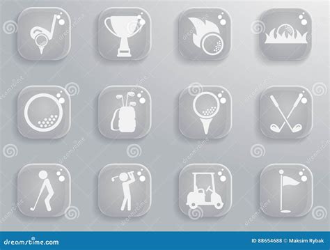 Golf Simply Icons Stock Photo Image Of Golf Swing Speed 88654688