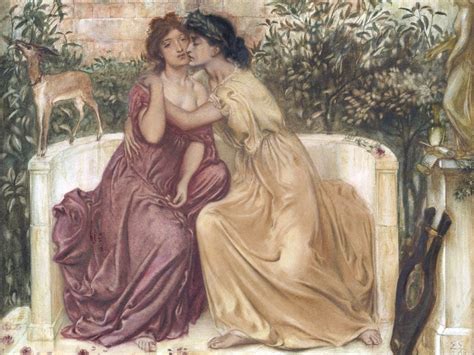 Lesbian Painting Sappho And Erinna In A Garden At Mytilene By Simeon