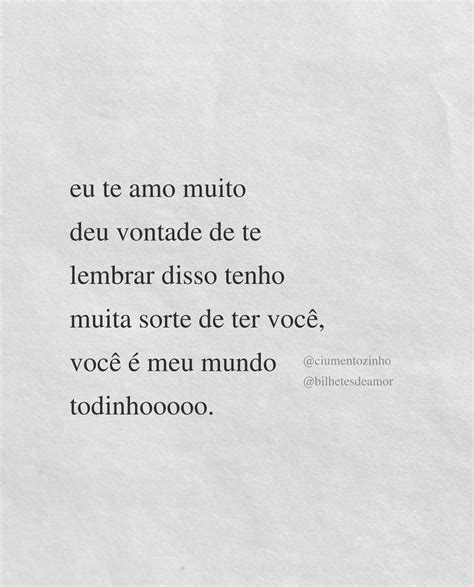 Bilhetes De Amor On Instagram Envia Esse Post Pro Amorz O