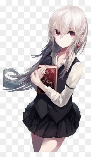 Anime Vampire Girl With White Hair And Red Eyes