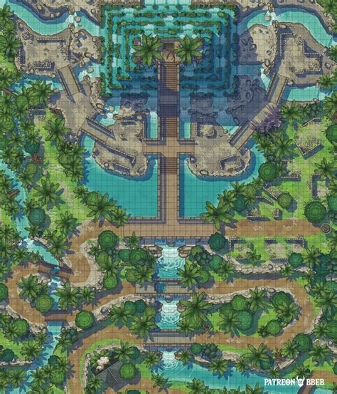 'Jungle Temple' [60 x 70] + 'Temple Interior' [26 x 18] : r/battlemaps