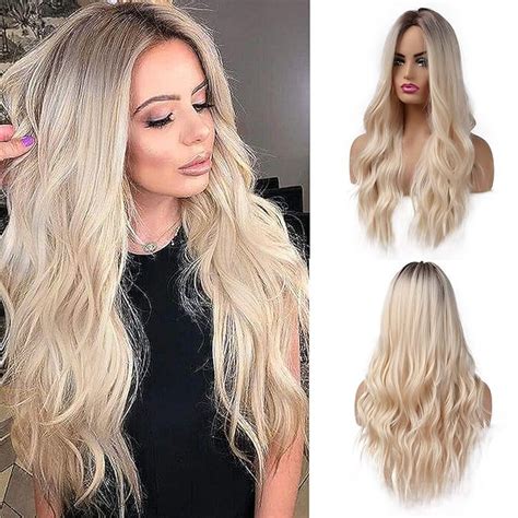 Amazon Esmee Inches Long Blonde Wigs For Women Natural