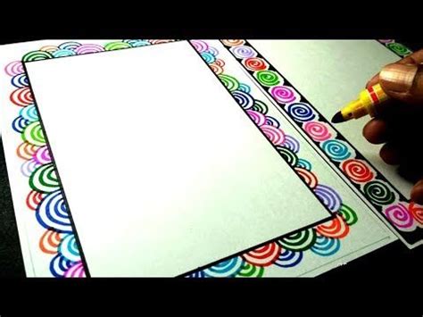 Beautiful Simple Border Design For Project Work - Draw-quack