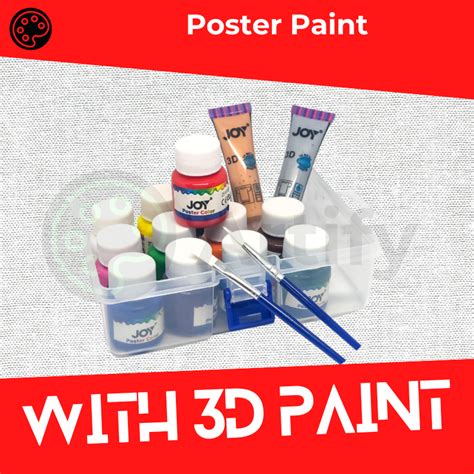 JOY Poster Colour Poster Color Poster Paint In A Case 12 Colors With