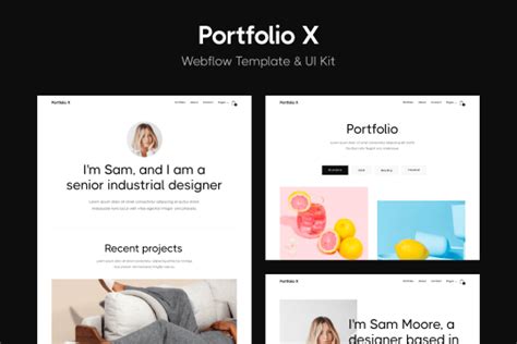 Portfolio X Portfolio Webflow Template UI Kit BRIX Templates