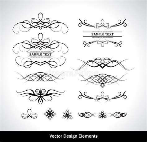 Elementos Divisores Y Rociadas Caligr Ficos Del Dise O Ilustraci N Del