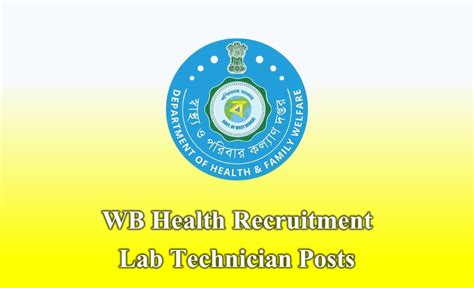 WB Health Recruitment Notification For Lab Technician Posts Rojgar Live