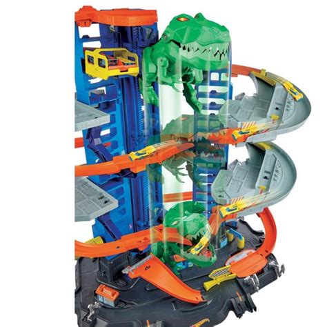 Mattel Hot Wheels Megacity Parkgarage Mit T Rex Angriff