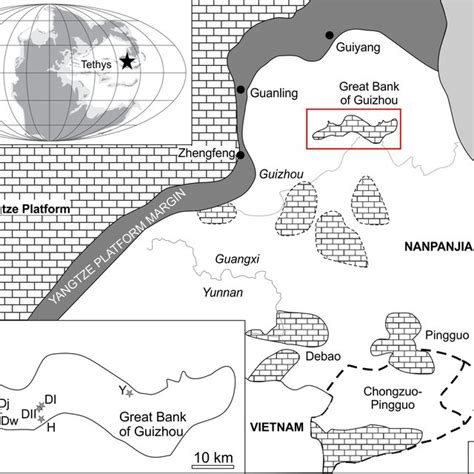 Paleogeographic Map Of The Nanpanjiang Basin Indicating The