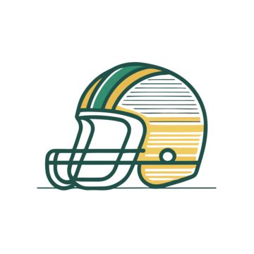 Green Bay Packers Football Helmet Illustration Vector Clip Art A