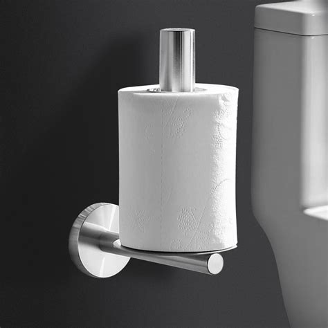 Tebru Toilet Paper Holder 304 Stainless Steel Vertical Toilet Paper