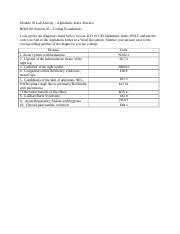 HIM 1103 Module 3 Labactivityalphabeticindexpractice Module 03 Lab