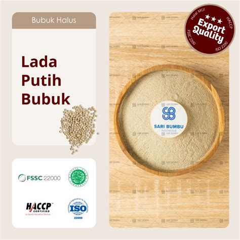 Jual Lada Putih Bubuk White Pepper Powder Shopee Indonesia